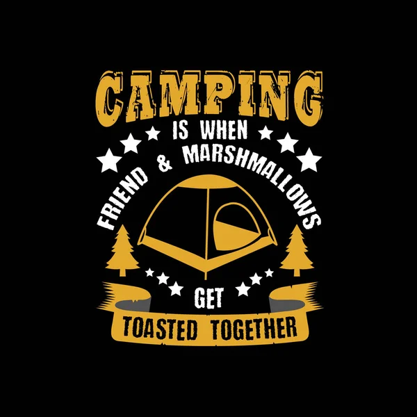 Camping Friend Marshmallows Camping Quote Saying Best Graphic Goods — Stock Vector