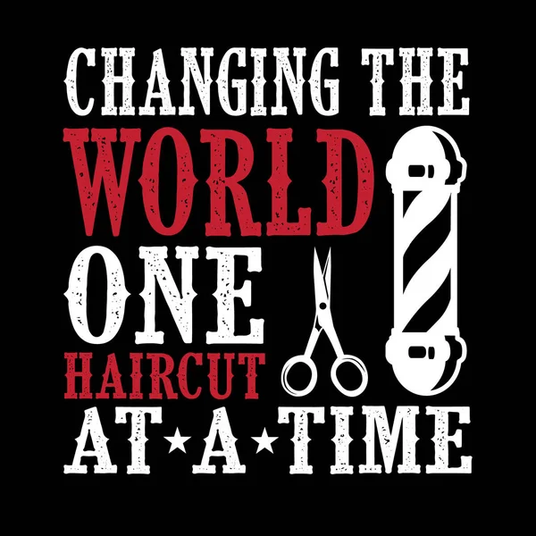 Dünya Bir Saç Kesimi Değiştirme — Stok Vektör