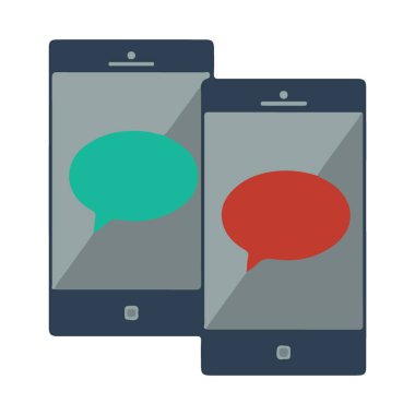 Sohbet simgesi, uygulama renk simge kullanımı vektör app için iyi