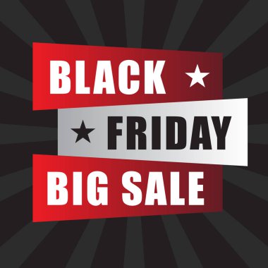 Siyah Cuma Banner reklam işiniz olay için yazdırma için iyi