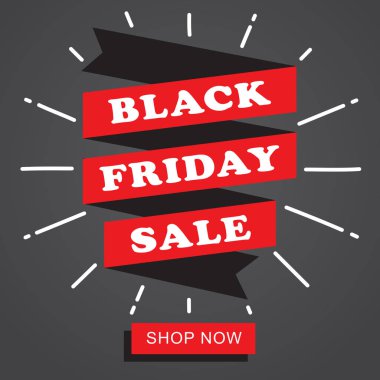 Siyah Cuma Banner reklam işiniz olay için yazdırma için iyi