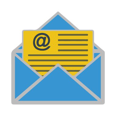 Açık posta simgesi, uygulama renk simge kullanımı vektör app için iyi