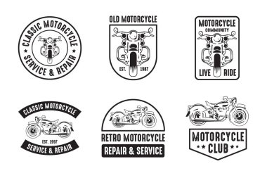 Rozet ve logosu, iyi için yazdırma en iyi vektör motosiklet