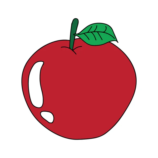 Εικονογράφηση Μήλο Κόκκινο Σύμβολο Μασκότ Καλύτερα Για Εκτύπωση Καλό Για — Διανυσματικό Αρχείο