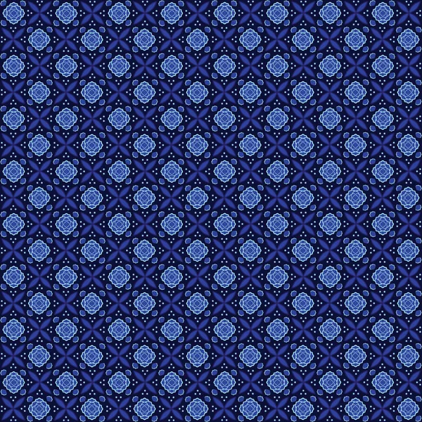 Batik Toni Blu Texture Sfondo Buono Decorazione — Vettoriale Stock