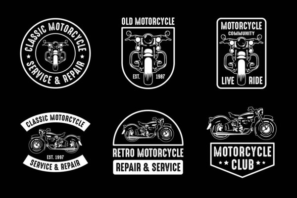 Motorcycle badge and logo, good for print best vector