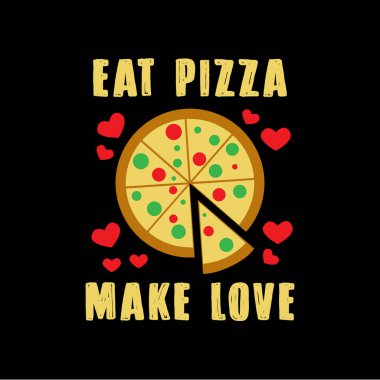 Pizza teklif ve söyleyerek. Pizza olun yemek seviyorum