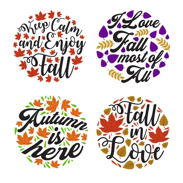 Autumn Quote Saying Best Print Design Poster Shirt Other — Stock Vector