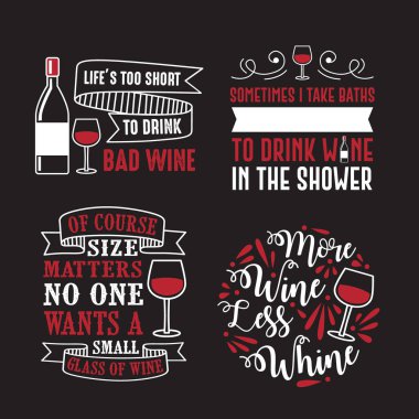Şarap teklif ve söyleyerek. 100 vektör grafik senin eşya için en iyi