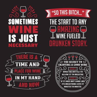 Söyleyerek alıntı ayarla, 100 vektör, en iyi şarap için baskı tasarımı