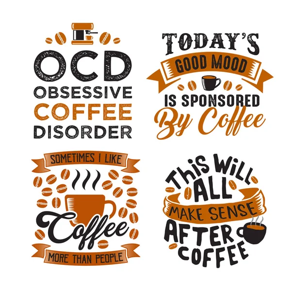 Funny Coffee Quote Saying 100 Vector Best Graphic Your Goods — Stock Vector