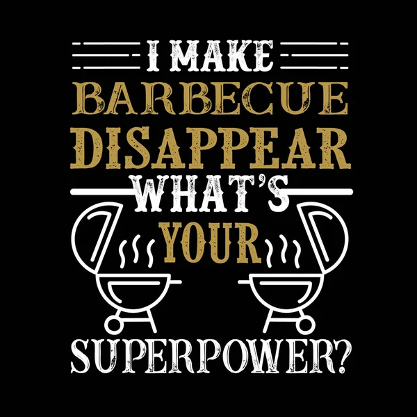 Barbecue Verdwijnen Wat Supermacht Maken Eten Drinken Super Power Offerte — Stockvector
