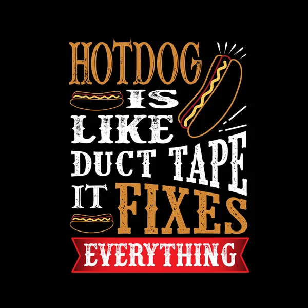 Eten Drinken Offerte Als Hotdog Brengen Zal Vriend — Stockvector
