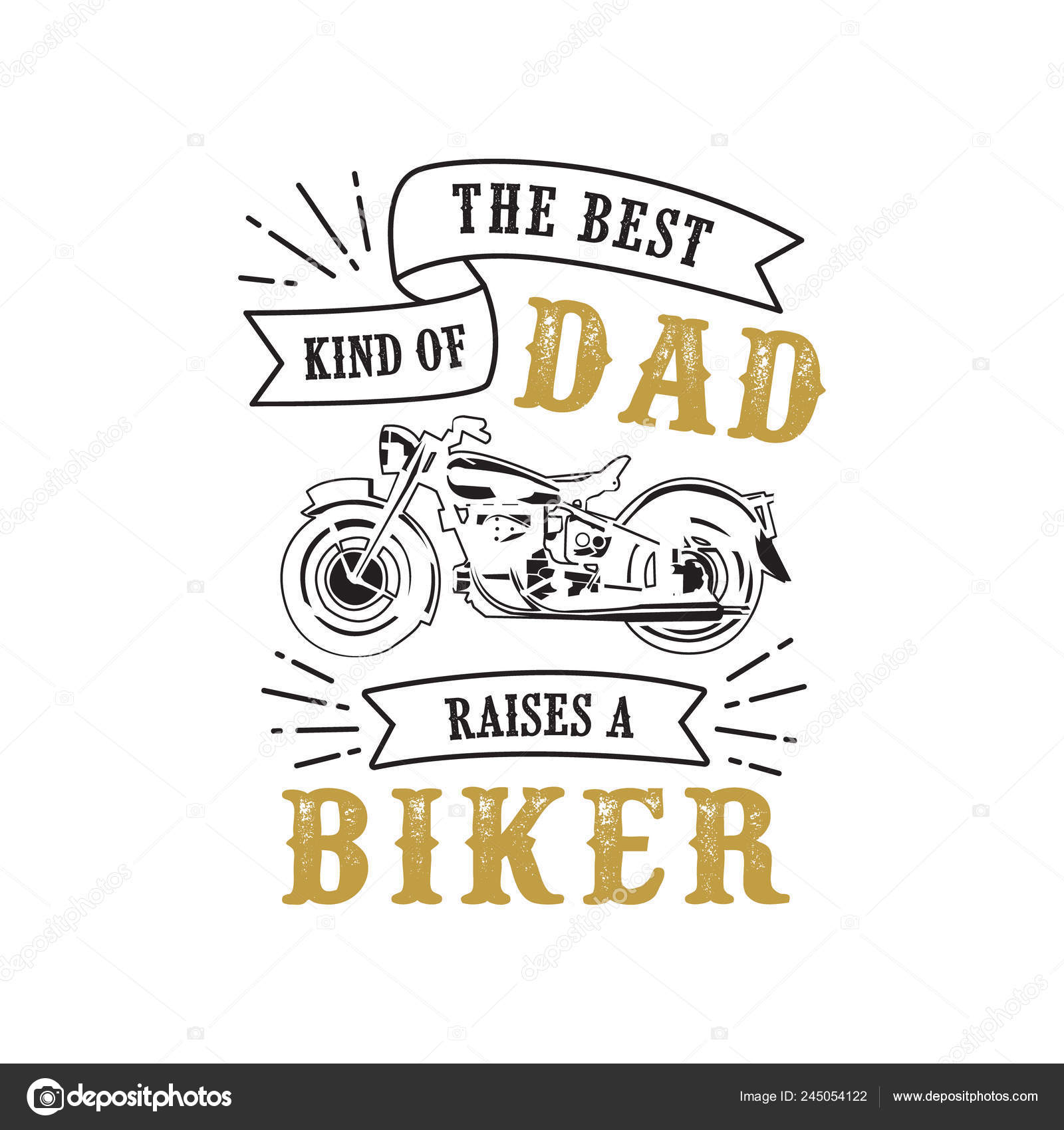 Father Day Saying Quotes Best Kind Dad Biker Stock Photo By C Blueasarisandi 245054122