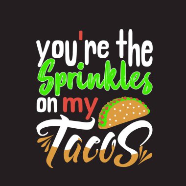 Taco teklif ve söyleyerek baskı tasarımı için iyi.