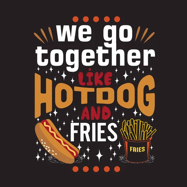 Hotdog offerte en zeggen, goed voor afdrukontwerp. — Stockvector