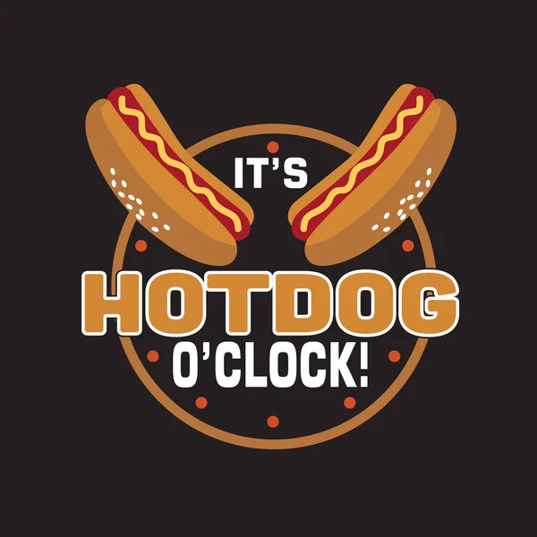 Hotdog Cotización y diciendo, bueno para el diseño de impresión . — Vector de stock