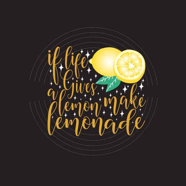 Cita Frutas Vive Limón Hacer Limonada — Vector de stock