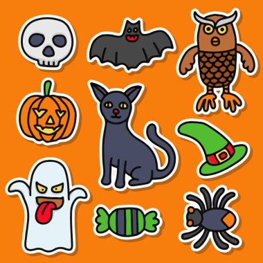 Koleksiyonlar Halloween Sticker Baskı tasarımı için iyi
