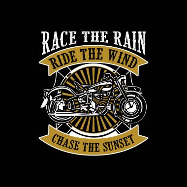 Ride Quote ve baskı tasarımı için iyi söyleyerek
