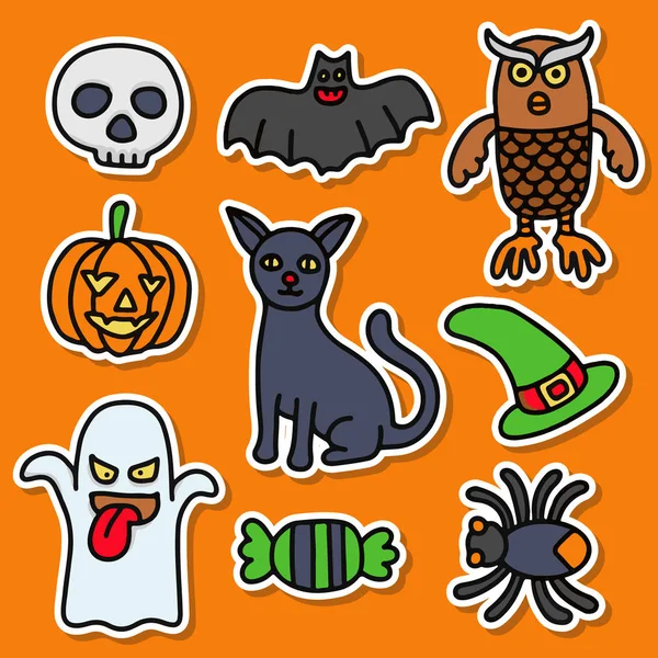 Coleções Halloween Adesivo bom para o seu design de impressão — Vetor de Stock