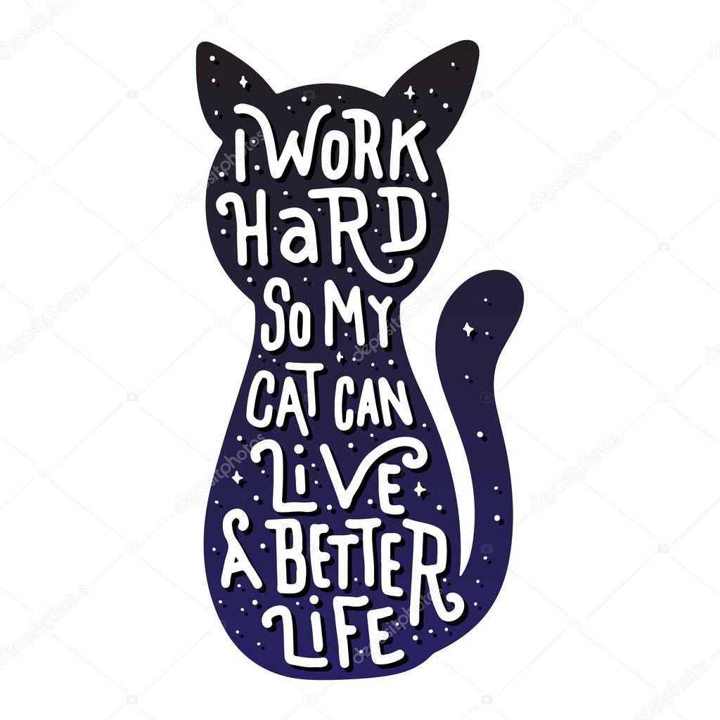 Cat Quote and Saying, good for print design
