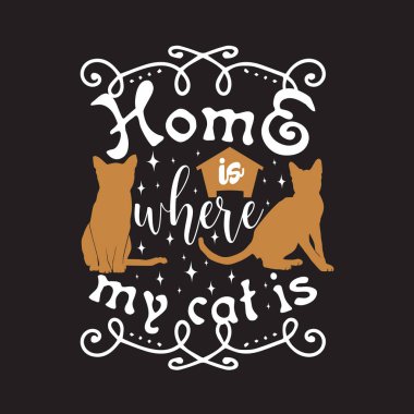 Cat Alıntı ve baskı tasarımı için iyi söyleyerek.