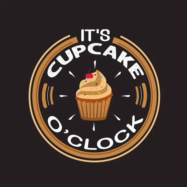 Cupcake idézet, és jó a nyomtatási gyűjtemények. — Stock Vector