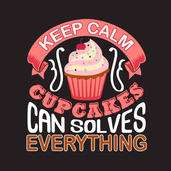 Cupcake idézet, és jó a nyomtatási gyűjtemények. — Stock Vector