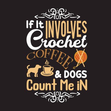 Tığ işi alıntı ve baskı tasarımı için iyi söyleyerek.