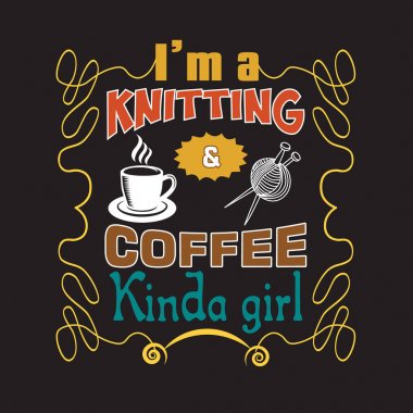 Örme alıntı ve baskı tasarımı için iyi söyleyerek.