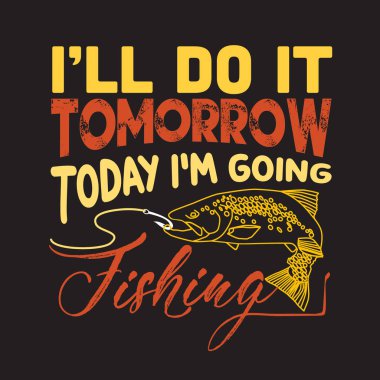 Balıkçılık alıntı ve tasarım koleksiyonları için iyi söyleyerek