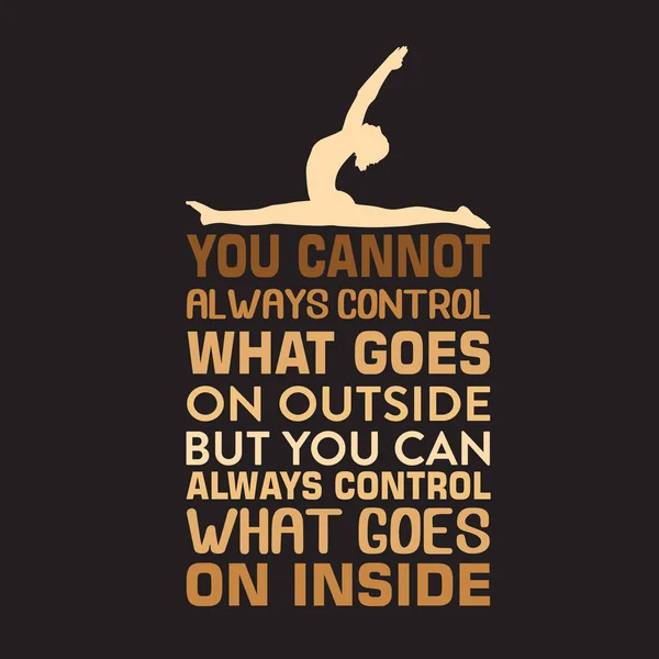 Yoga Quote en zeggen goed voor print design. — Stockvector