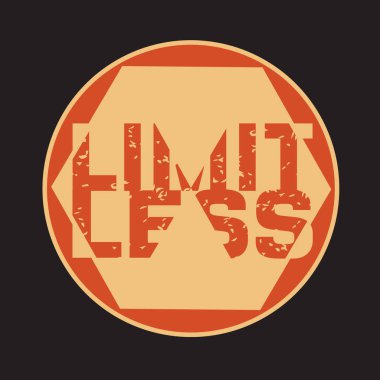 Limit Daha az mesaj tipografisi, t-shirt grafikleri.