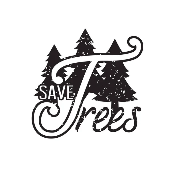 Meio Ambiente Citação Dizendo Bom Para Shirt Gráfico Salve Árvore — Vetor de Stock