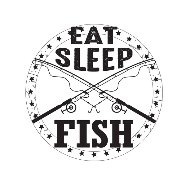 Vissen Citaat Zeggen Eet Slapende Vis — Stockvector