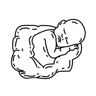 İkon olarak doğdu. Doddle Hand Çizilmiş ya da Siyah Taslak Simgesi Biçimi