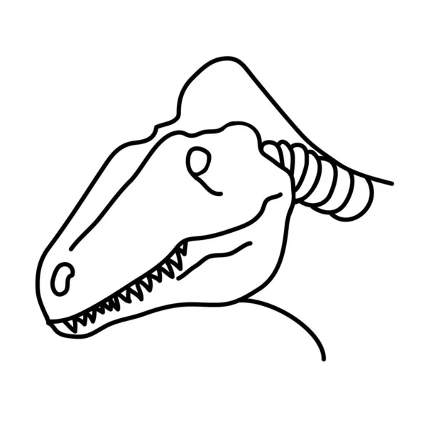 Εικονίδιο Ακροκανθόσαυρου Σχεδιασμένο Χέρι Doodle Μαύρο Περίγραμμα Στυλ Εικονιδίου — Διανυσματικό Αρχείο