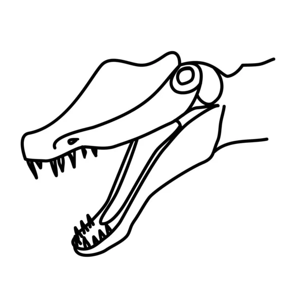 Spinosaurus Icon Doodle Hand Drawn Black Outline Icon Style — Stock Vector