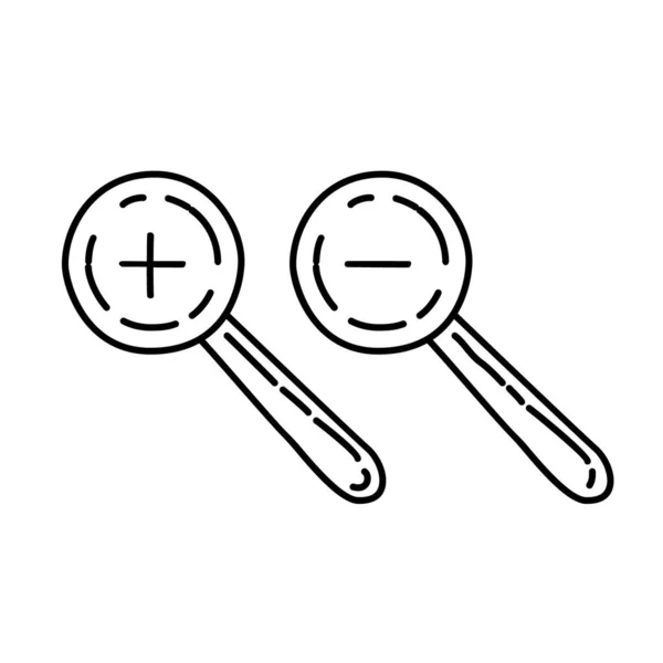 Zoom Symbol Gekritzelte Hand Gezeichnet Oder Schwarze Umrisse Icon Style — Stockvektor
