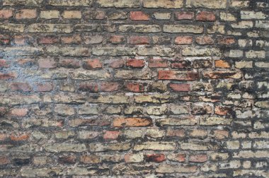 Kırmızı tuğla duvar dokusu grunge arkaplanı