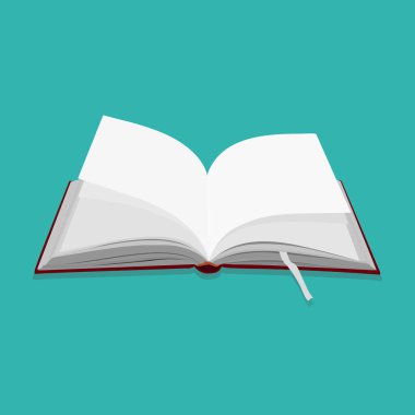 Açık kitap sayfaları vektör çizim ile