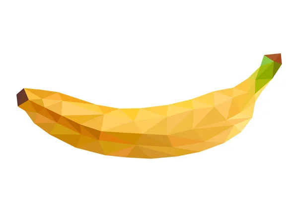 Żółtych Bananów Low Poly Gnomon Trójkątny Wektor Ilustracja — Wektor stockowy
