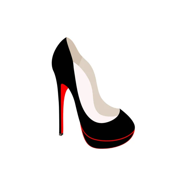 Zapato Mujer Moda Con Alto Talón Icono Signo Calzado Icono — Archivo Imágenes Vectoriales