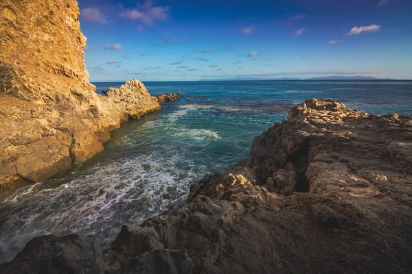 Okyanus Terranea Beach Adlı Açık Mavi Gökyüzü Rancho Palos Verdes — Stok fotoğraf