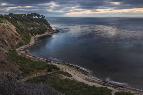 Lunada Bay Uzun Boylu Kayalıklarla Günbatımı Palos Verdes Estates California — Stok fotoğraf