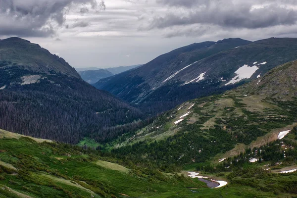 Vista Panoramica Sulle Montagne Rocciose Prato Alpino Estes Park Colorado — Foto Stock