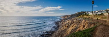 Palos Verdes kayalıklarla Sagebrush yürüyüş iz Panoraması