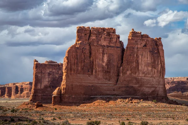 Beautiful View Organ Sandstone Rock Structure Tower Babel Seen Arches — Stock Photo, Image