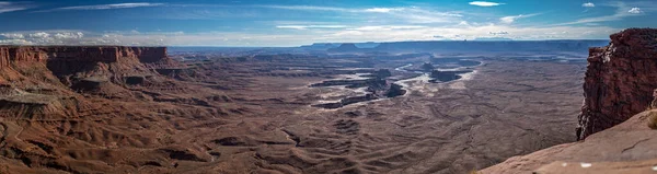 Vista Deslumbrante Soda Springs Canyon White Rim Trail Green River Fotografia De Stock